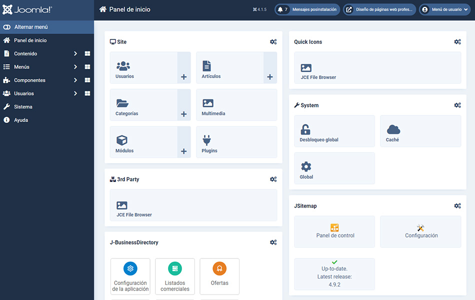 Administrador de Contenidos Joomla
