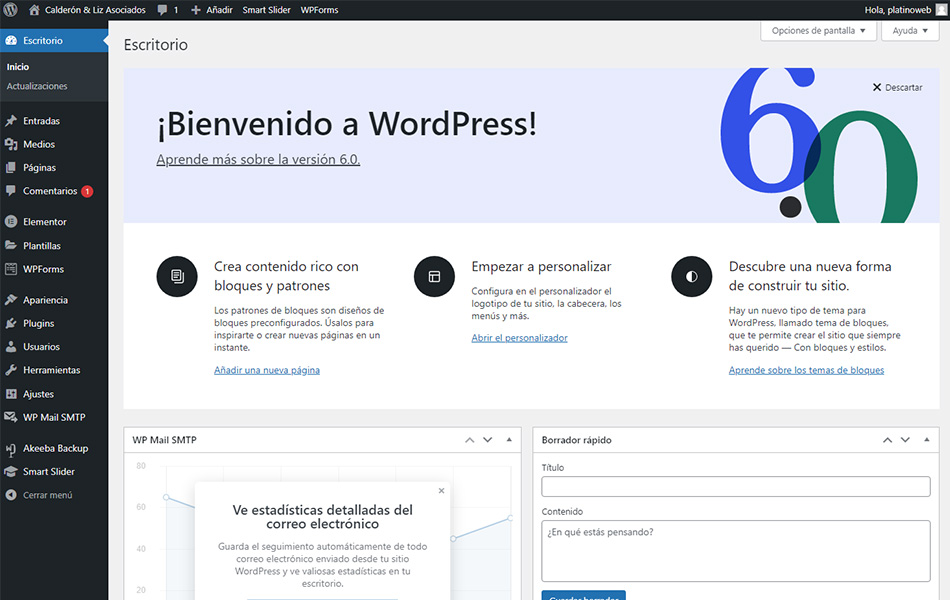 Administrador de Contenidos Wordpress